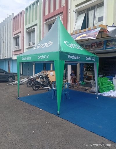 Tenda Kerucut 3x3 Custom Branding Grab foto (2)